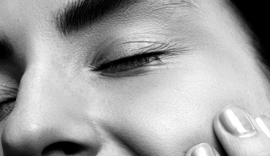 closeup of woman's eyes