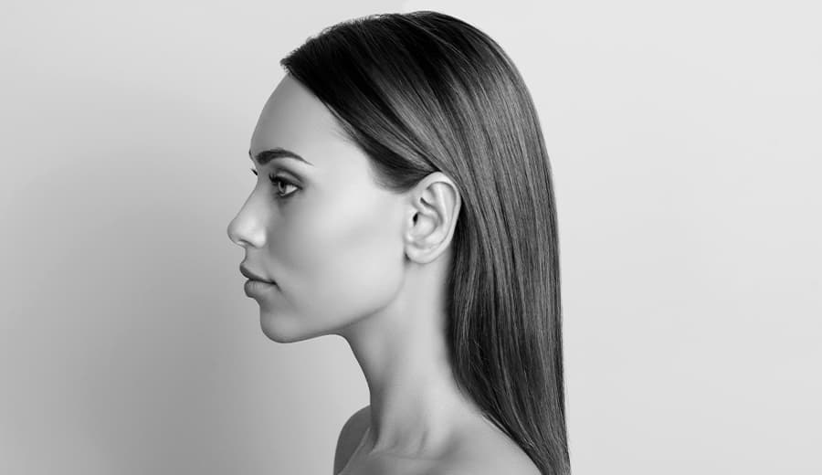 vue de profil latérale du visage de la femme