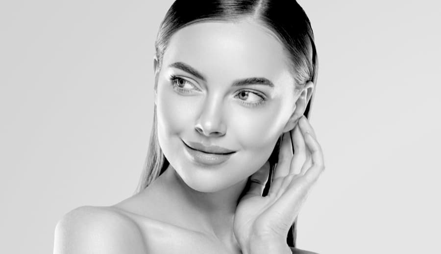 closeup of woman's face